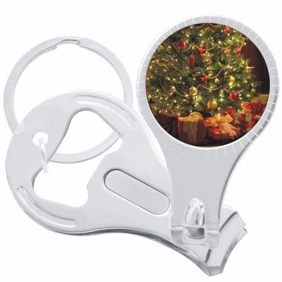 Christmas Tree Presents Nail Clippers Plus Bottle Opener Keychain
