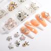 60 Pcs Crown Nail Charms Rhinestones 3D Shiny Mixed Crown Shape Metal Gems Jewels Stones Diamond Charms Design for Nails Art Accessories DIY Decoration with Storage Box view 2