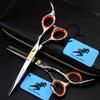 6.0 Inch Hairdressing Scissors Set, Hair Cutting Scissors Shears Kit, Get A Black Leather Bag, Flower Handle, 440C Japanese Stainless Steel, for Men Women Kids Home Salon Barber Tools Kit view 1