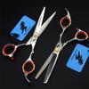 6.0 Inch Hairdressing Scissors Set, Hair Cutting Scissors Shears Kit, Get A Black Leather Bag, Flower Handle, 440C Japanese Stainless Steel, for Men Women Kids Home Salon Barber Tools Kit view 3