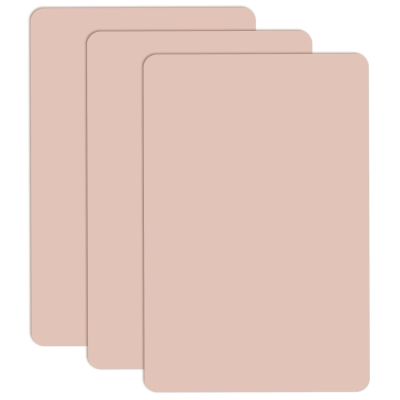 3 pcs Thicken Two sides Microblading Practice Silicon Skin Perfect for Permanent Makeup and Microblading Nano brows ombre brows practice (Blank Pink Skin)