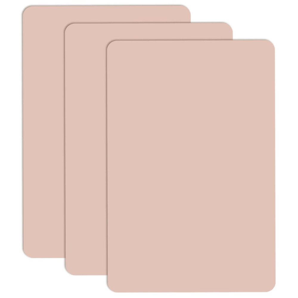 3 pcs Thicken Two sides Microblading Practice Silicon Skin Perfect for Permanent Makeup and Microblading Nano brows ombre brows practice (Blank Pink Skin)