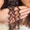 Sweece Long Curly Afro Wig With Bangs for Black Women Kinky Curly Hair Wig 17 inch (17 inch, Dark Brown) view 4