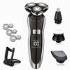 Head Shavers for Bald Men, Electric Shaver Washable Rechargeable Electric Razor Shaving Machine for Men Beard Trimmer Wet-Dry Dual Use (Color : ZN8508-Black 04) view 1