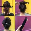 3 PACK Pearl Hair Bun Makers - Lazy Curler Clips, Magic Foam Sponge Donuts for Beauty Hairstyles, Styling Tool Accessories for Women view 3