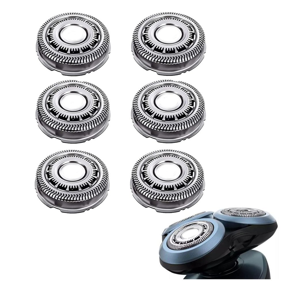 Gleway SH60/72 Replacement Heads Compatible with Philips Electric Shaver for Series 6000 S6810/82, S6850/85, S6880/81, SH60 Replacement Blades Fit for Razors Series 6000, Upgraded Blade 6-Pack