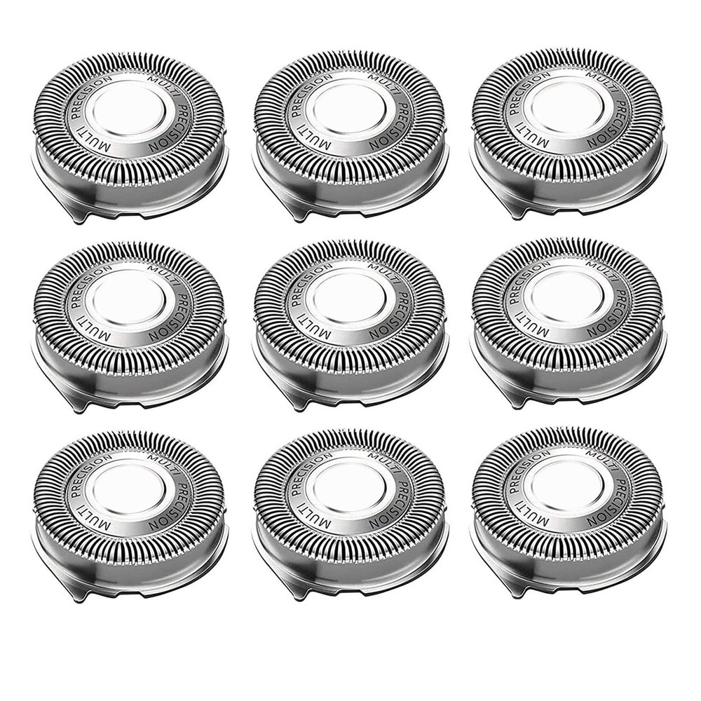 Gleway SH50/52 Replacement Heads Compatible with Philips Series 5000 SH50 Electric Shavers, SH50 Shaving Razor Heads Compatible with Norelco 5210 5100 5590 PT730 AT830 Shavers, 9 Pack