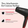 REVLON SmoothStay Coconut Oil Infused Hair Dryer with Diffuser & Concentrator - Ionic Ceramic Blow Dryer for Frizz Control, Shine, Smoothness & Volume, 1875W Lightweight Salon-Quality view 4