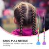 LALAFINA 24pcs Portable Hair Braid Needle for Boys and Girls Pull Hair Needle Tool Beads for Easy Styling for Dance and Parties Random Colors view 4