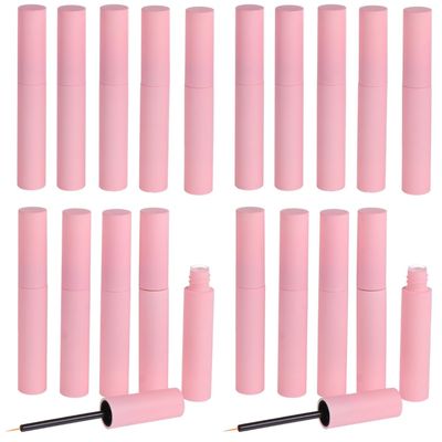 LALAFINA 20Pcs Plastic Eyeliner Vials Tubes 10ml Refillable Eyelashes Mascara Tube for Travel Eyelash Oil, Diy Eye Gloss