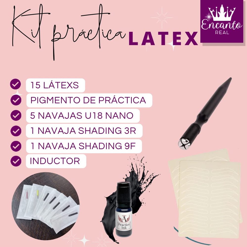 Kit de prctica en latex para microblading