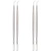 FRCOLOR 4pcs Double-end Eyebrow Comb and Eyelash Separation Tool Stainless Steel Eyelash Lift Kit Multipurpose Eyebrow Brush and Needle for Lash Curling and Perming view 1