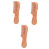FRCOLOR 3pcs Peach Wood Fine Tooth Hair Comb Natural Wooden Hair Tool Comfortable Scalp Massage view 1