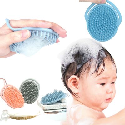 Baby Cradle Cap Comb, Silicone Scalp Massager, Soft Bristle Shampoo Brush for Newborns and Toddlers.Silicone Shampoo Brush Head Massager Scalp Head Massager Scalp Stress Relax(Grey)