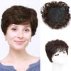 AiUree Natural Curly Replacement Wiglet Hairpiece 13x13cm Short Clip in Wavy Hair Topper for Women with Thinning Hair Dark Brown Color view 1