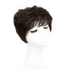 AiUree Natural Curly Replacement Wiglet Hairpiece 13x13cm Short Clip in Wavy Hair Topper for Women with Thinning Hair Dark Brown Color view 4