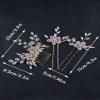 Brihasory Pink Bridal Hair Comb and 2PCS Wedding Hair Pins Pearls Hair Accessories for Brides Flower Headpiece Romantic Hair Ornaments Party Prom Tiaras for Girls and Women Bridesmaid Gifts(Pink) view 4