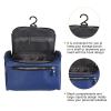 PATIKIL Hanging Toiletry Bag with Side Strap, Canvas Makeup Organizer Cosmetic Pouch Waterproof with Hook Zipper for Travel Home Storage, Navy Blue view 3