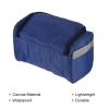 PATIKIL Hanging Toiletry Bag with Side Strap, Canvas Makeup Organizer Cosmetic Pouch Waterproof with Hook Zipper for Travel Home Storage, Navy Blue view 4