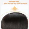 AiUree Remy Human Hair Topper 8x12cm Skin Silk Base Hair Topper Closure with 3 Clips 12" Realistic Clip in Hairpiece Straight Hair Topper for Women with Slight Thinning Hair Brown Color view 4
