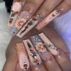 3D Fall Autumn Flowers, Acorns - Handmade by Acrylic Powder -3D Acrylic Flower Nail Art Charms| Floral Art | Holiday Nail Art (autum) view 2