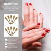 minkissy 20pcs Metal Nail Drill Bit for Manicure Gold Sanding Bands for Artificial Nails Lightweight Design for Beginners Professionals view 2