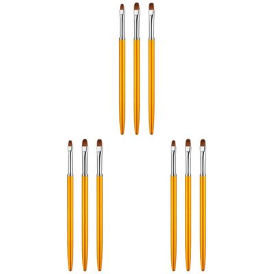 FOMIYES 9pcs Nail Art Brush Pen Round Head Nail Dotting Tool Lightweight Manicure Pen Diy