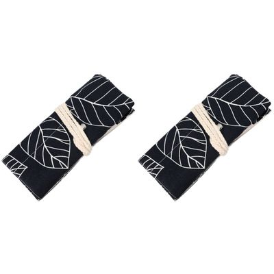 FOMIYES 2pcs Makeup Brush Pouch Cosmetic Bag Organizer Multiple Slots for Brushes Pens and Markers Travel Accessory for Professional Makeup Artists and Students