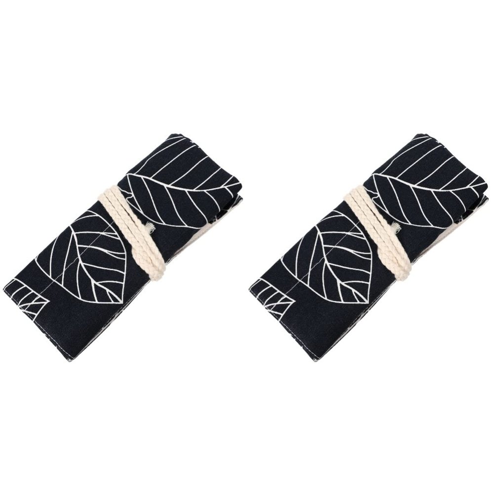 FOMIYES 2pcs Makeup Brush Pouch Cosmetic Bag Organizer Multiple Slots for Brushes Pens and Markers Travel Accessory for Professional Makeup Artists and Students