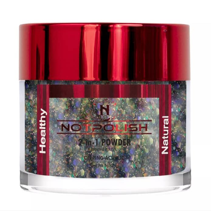 NotPolish - Nail Acrylic/Dip Powder | OH MY GLITTER Collection | OMG18 BLACK MAGIC (1oz)