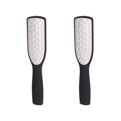 FOMIYES 2pcs Professional Stainless Steel Foot File Exfoliating Scrub Tool for Dead Skin Removal Pedicure Accessory for Smooth Feet Care Compact Design for Easy Use