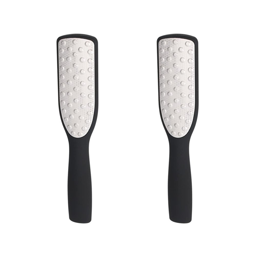 FOMIYES 2pcs Professional Stainless Steel Foot File Exfoliating Scrub Tool for Dead Skin Removal Pedicure Accessory for Smooth Feet Care Compact Design for Easy Use