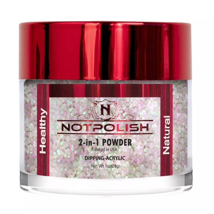 NotPolish - Nail Acrylic/Dip Powder | OH MY GLITTER Collection | OMG44 ANGEL DUST (1oz)