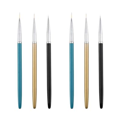 FOMIYES 6pcs Nail Art Brush Ultra Thin Pens for Nail Art Handle for and Patterns and Black