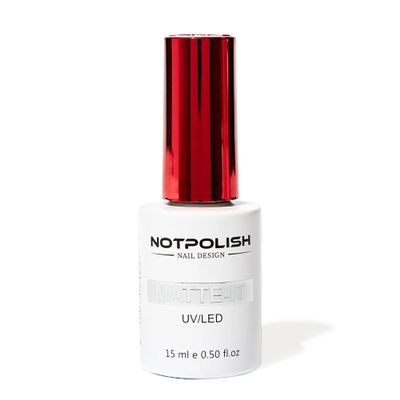 Notpolish Matte-It Gel Top Coat  Long-Lasting, Chip-Resistant Matte Finish | No-Wipe Formula for Smooth, Velvety Nails | Professional & Home Use