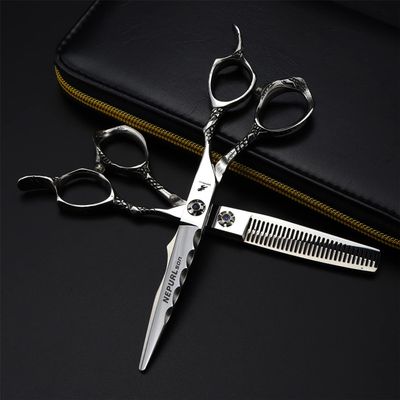 6.0 inch Professional Barber Shears Kit Tools, Hair Cutting Scissors Set, Hair Cutting Scissors Thinning Shear Set, Hairdressing Thinning Shears, Japanese Stainless Steel, for Men, Women, and Kids