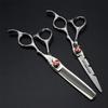 6.0 inch Professional Barber Shears Kit Tools, Hair Cutting Scissors Set, Hair Cutting Scissors Thinning Shear Set, Hairdressing Thinning Shears, Japanese Stainless Steel, for Barber or Home Use view 4