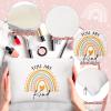 Sieral 20 Pcs Bulk Inspirational Gifts for Women Canvas Makeup Bags Cosmetic Bag Toiletry Pouch with Keychain Appreciation Return Gifts for Girls Employee Nurse Teacher Friend Birthday(Rainbow) view 4