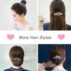 1 Count Large Premium Hair Barrette for Elegant Women Crystal Rhinestones Hair Clip for Professional Ladies French Flowers Barrette Spring Hair Barrette (Violet) view 3