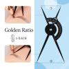 ATOMUS Tattoo Eyebrow Ruler Protractor Golden Ratio Ruler Makeup Tool with Brown Mark Pencil Microblading Caliper Eyebrow Positioning Measuring Tools to Shape Eyebrows view 3