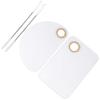 Healeved 3sets Nail Art Nail Art Tool Supply Plastic Makeup Palette Mixing Plate Smooth Surface Professional Home Use view 3