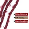 12 Inch Light Weight Butterfly Locs Crochet Hair 8 Packs Butterfly Faux Locs Crochet Hair Short Burgundy Distressed Butterfly Locs, 118#(Bug) view 4