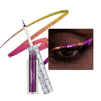 CHARMACY Multichrome Eyeliner Liquid Liner, Metallic Glitter Shimmer Eyeliner, Long Lasting High Pigmented with Waterproof & Smudge Proof Formula, Ultra-Fine Tip PURPLE GOLD GREEN 903