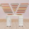 Goujxcy Rolling Nail Table Manicure Table Nail Desk Station, Beauty Salon Nail Station Desk Nail Art Equipment with 4 Drawers & Large Cabinet & Wrist Rest,White view 3