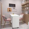 Goujxcy Rolling Nail Table Manicure Table Nail Desk Station, Beauty Salon Nail Station Desk Nail Art Equipment with 4 Drawers & Large Cabinet & Wrist Rest,White view 4