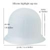 Punched Silicone Highlight Hair Cap with Needle Professional Reusable Highlighting Poked Hole Caps with Hooks for Color Hair Salon Hairdressing Dyeing Staining Tools for Women Men view 3