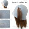 Punched Silicone Highlight Hair Cap with Needle Professional Reusable Highlighting Poked Hole Caps with Hooks for Color Hair Salon Hairdressing Dyeing Staining Tools for Women Men view 4