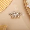 Chargances Crystal Bridal Hair Comb Gold Wedding Rhinestone Hair Side Comb Fashion Hair Clip Handmade Head Accessories for Bride Wedding Prom Flower Girl Headpieces (Gold) view 4