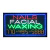 LED Nails Facial Waxing Sign for Business, Super Bright LED Open Sign for Beauty Salon, Electric Advertising Display Signboard for Facial Spa Hair Removal Service Business Store Window Home Decor. view 1