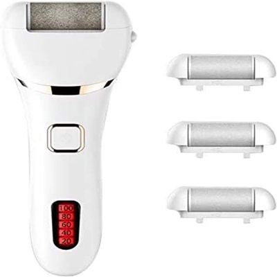 YOUOOK Electric Foot Callus Remover Kit, Rechargeable Callous removers 3 Grinding Heads Portable Waterproof Foot File, Professional Pedicure Tools Feet Care for Dead, Hard Cracked Dry Skin
